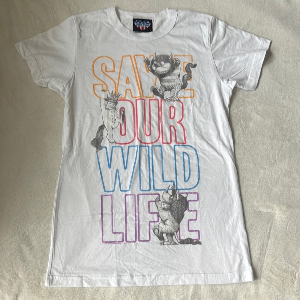 Junk Food Clothing White Short Sleeve Tee Save Our Wild Life